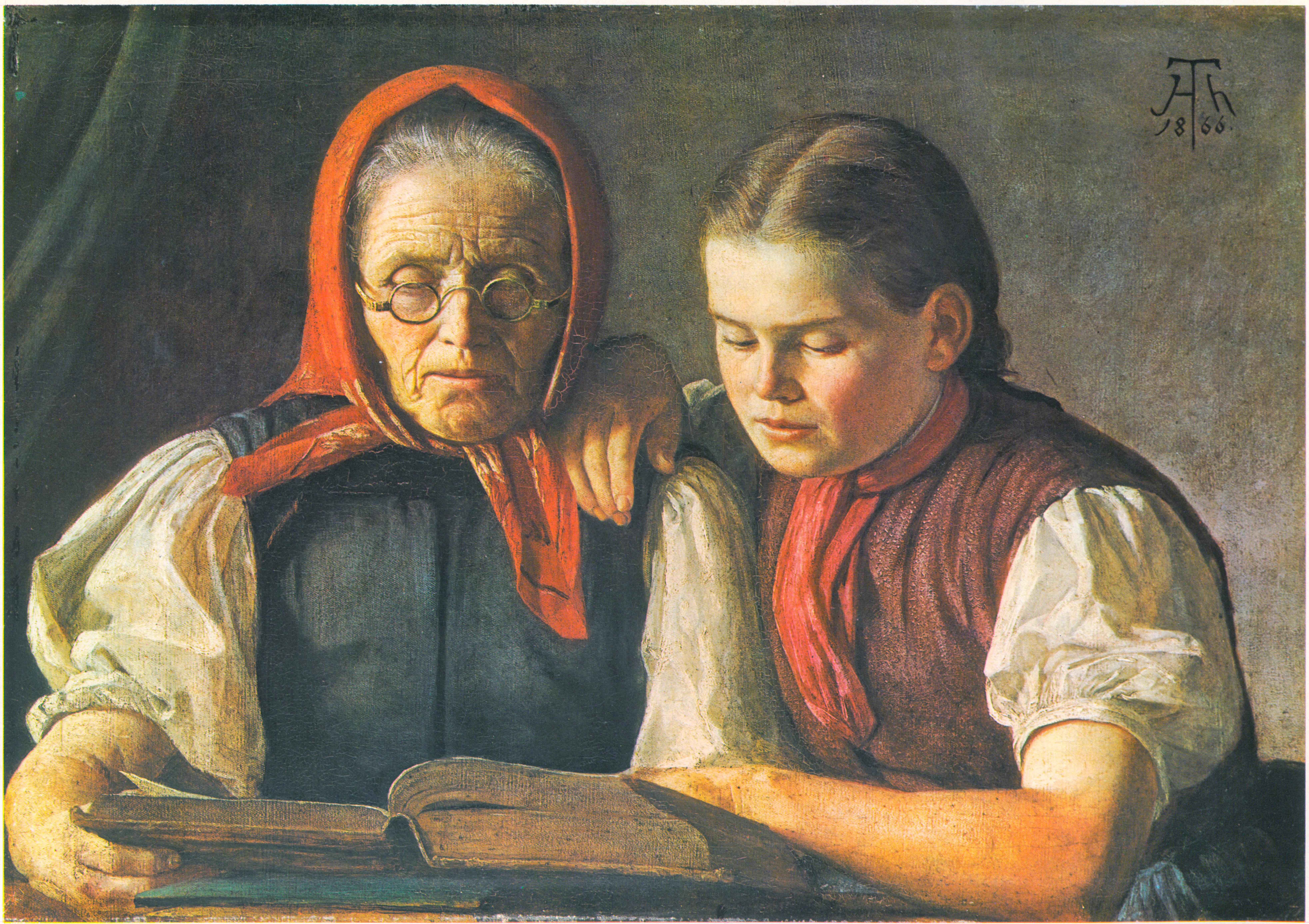 Hans Thoma Mutter und Schwester des Kunstlers